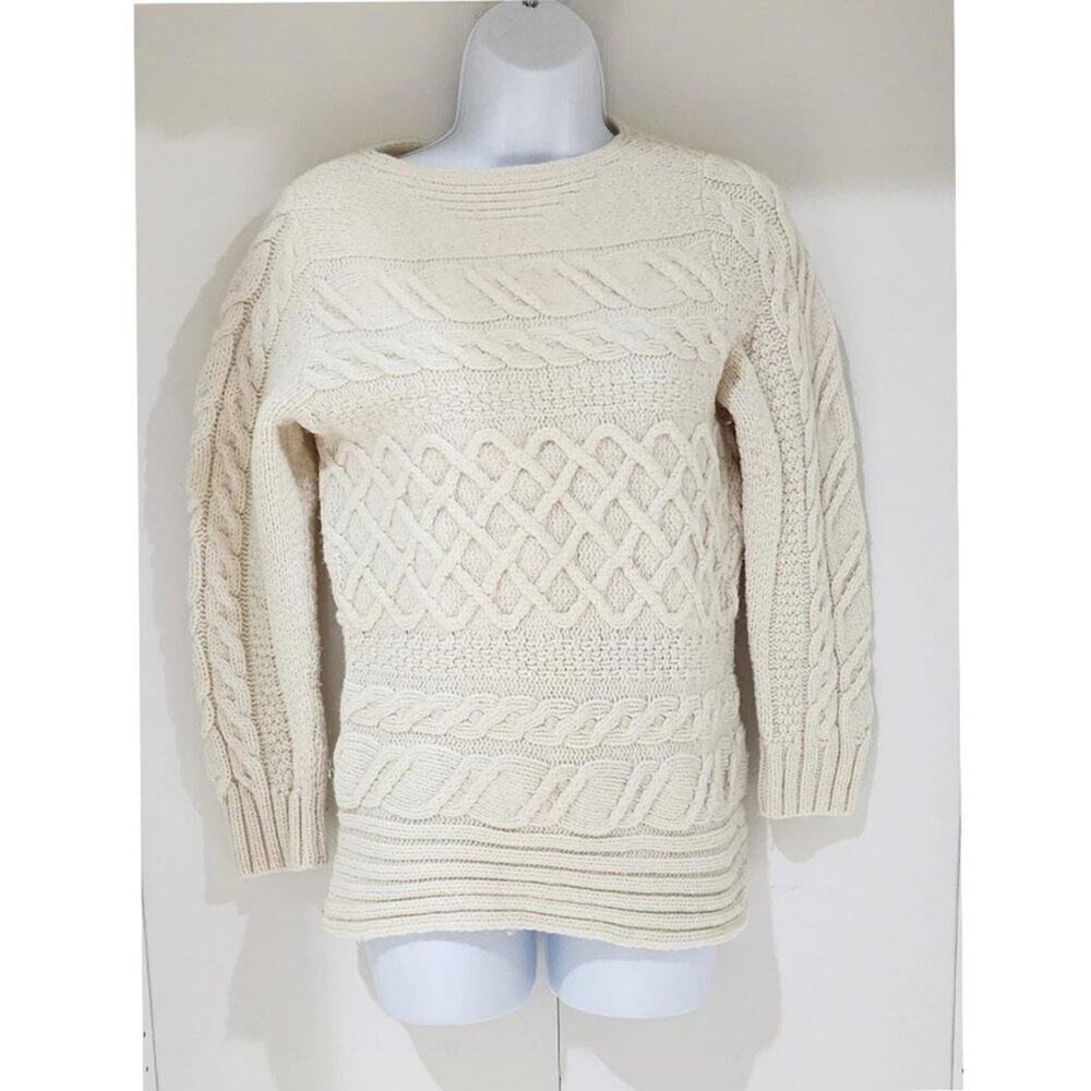 Paul James | 100% Pure New Scottish Wool Cable Knit  Sweater Size S